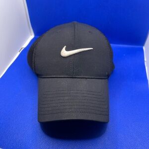 Nike Black Hat with White Swoosh